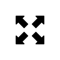 Fullscreen Icon logo design. Expand to full screen sign and symbol. Arrows symbol