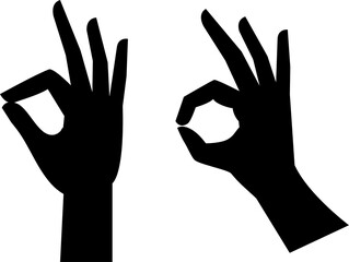 hand drawn with ok symbol or ready symbol