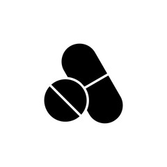 Pills icon logo design. capsule icon. Drug sign and symbol