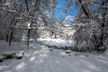 Panorama of South Park in city of Sofia, Bulgaria