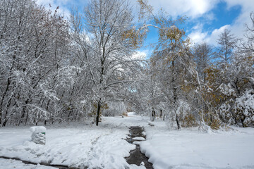 Panorama of South Park in city of Sofia, Bulgaria