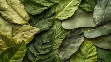 Lush Green Leaves Natural Background Texture