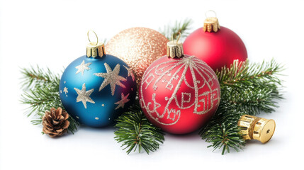 Christmas Ball decorations Christmas ornaments ideas DIY Christmas gifts isolated white background