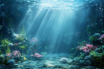 Obraz premium Lost Shipwreck Among Coral Gardens