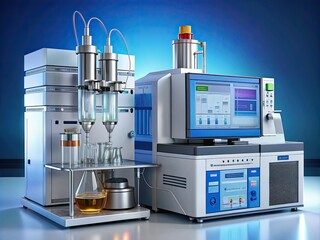 3D Render: Gas Chromatography Setup - Analytical Chemistry Instrumentation