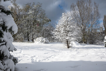 Panorama of South Park in city of Sofia, Bulgaria