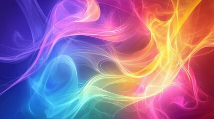 Fototapeta premium Abstract colorful smoke swirls, vibrant hues.