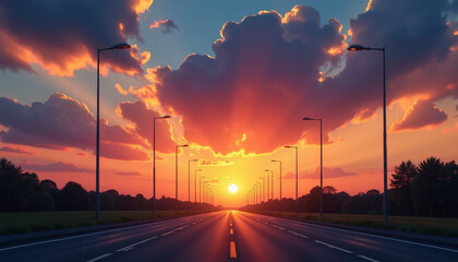 Sunset Highway: A Breathtaking Landscape