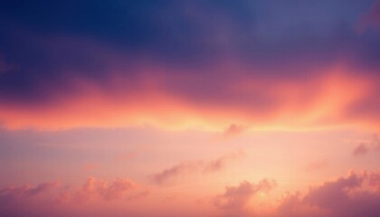 sunset with cloudy skies