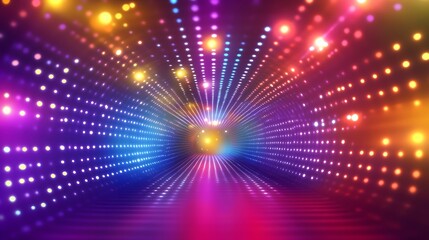 Naklejka premium Colorful Light Tunnel Abstract Background Design