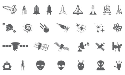 Obraz premium Alien and space icon