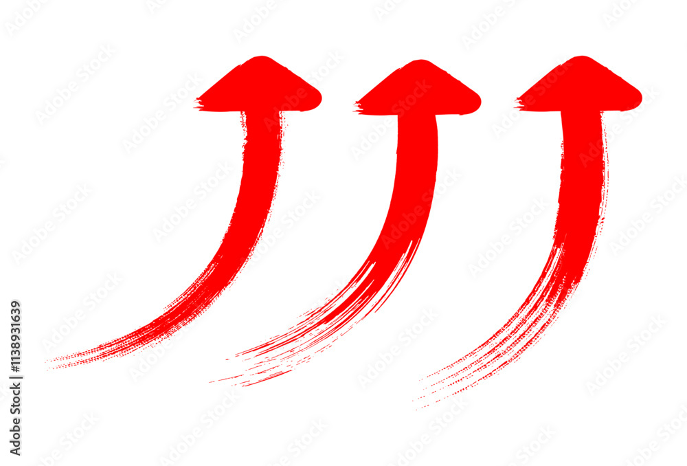 Poster red arrow icon vector on transparant background. flat style. arrow icon for your web site design, lo