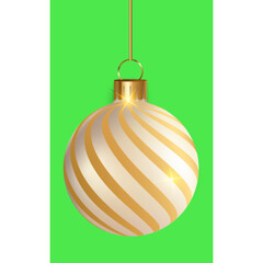 christmas tree decoration on a green screen 