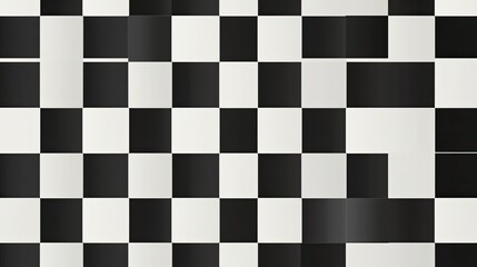 Fototapeta premium Abstract black and white checkered pattern.