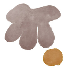 Gold Brown Watercolour Shapes Decoration