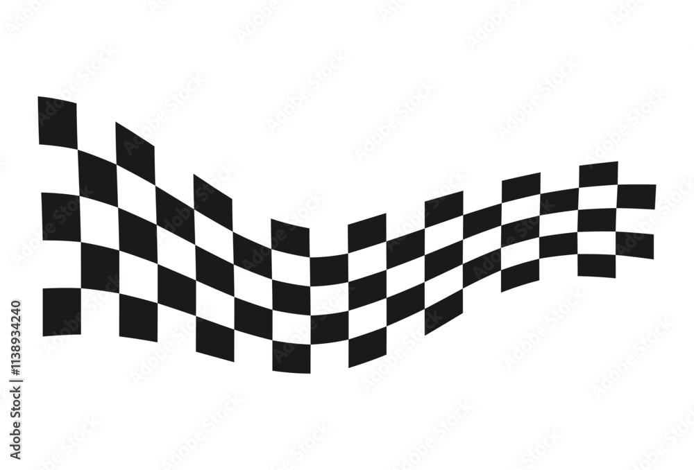 Poster race flag design concepts icon. speed flag simple design illustration vector.