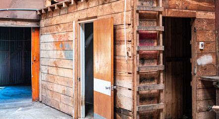 Abandoned building new zealand damaged vandalised walls broken dirty furniture