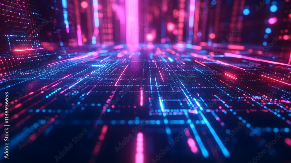 Poster abstract digital network pathway visualisation
