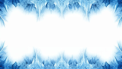 Frosty pattern on a white background. 3D illustration.