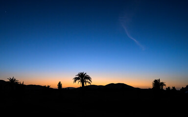 Sunset in the Sahara Desert Base Camp 
