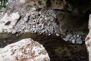 Small river stream mountain altitude te anau new zealand fiordland beautiful nature