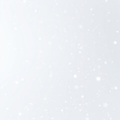 Fototapeta premium Soft white background with scattered snowflakes, frozen landscape, snowy scene, winter wonderland, , serene