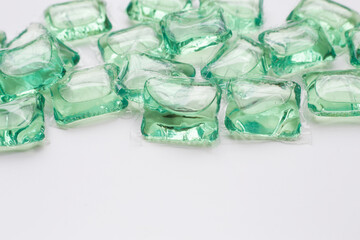 Gel ball laundry detergent, detergent capsule pods