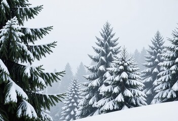 Obraz premium winter forest background