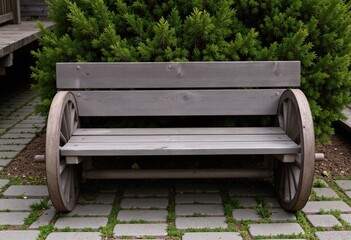 wooden bench in the park
