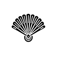 Elegant Hand Fan Icon 