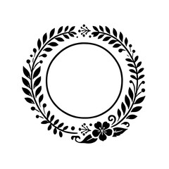 Floral Wreath Frame: Elegant and timeless, this circular frame with a floral wreath is perfect for adding a touch of nature to your designs.  Use it to showcase your text, photos, or logos.