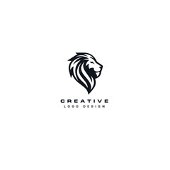 Lion logo icon flat vector design