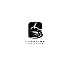 Coffee logo icon flat vector design