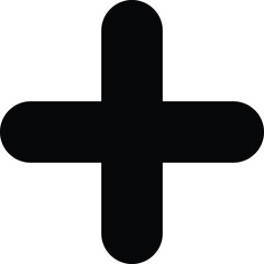 Obraz premium Plus sign, add icon, mathematical icon, medical symbol, Medical sign, cross sign round button, mathematical symbol