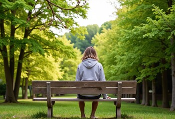 person sitting on a bench