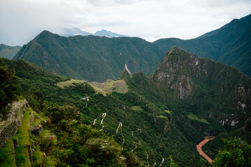 Approaching Machu Picchu from the Inca Trail