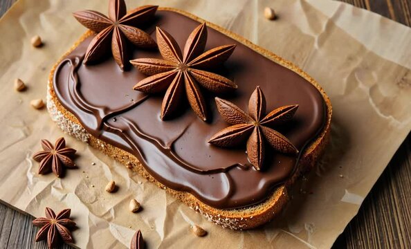 Indulge in Luxury: Decadent Chocolate Cake with Star Anise Topping, Perfect for Celebrations or Gourmet Gifts