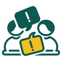 Debate green and yellow, duo color style icon