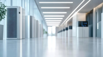 Fototapeta premium Artistic representation of data flowing seamlessly across a global cloud computing network.
