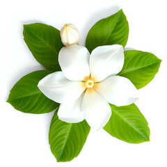 Obraz premium Arabian Jasmine in isolate white background in Realistic Style
