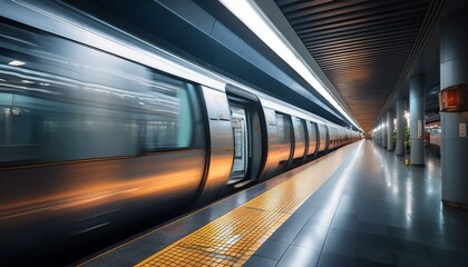 Obraz premium Underground train metro station