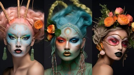 Fototapeta premium A Photo of Whimsical and Playful Makeup Themes