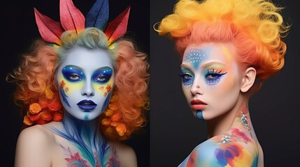 Obraz premium A Photo of Whimsical and Playful Makeup Themes