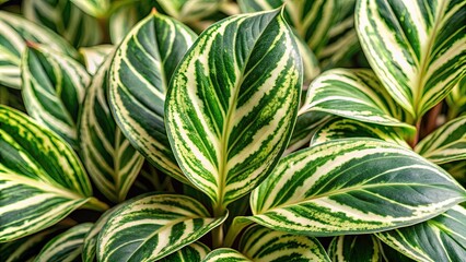 Obraz premium Plant Close-up With Variegated Leaves, green, yellow, pink leaves, variegated plant, foliage, nature, garden