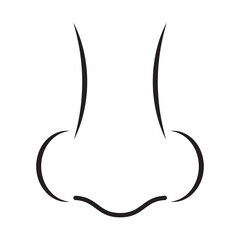Nose icon, silhouette human nose vector. vector illustration.
