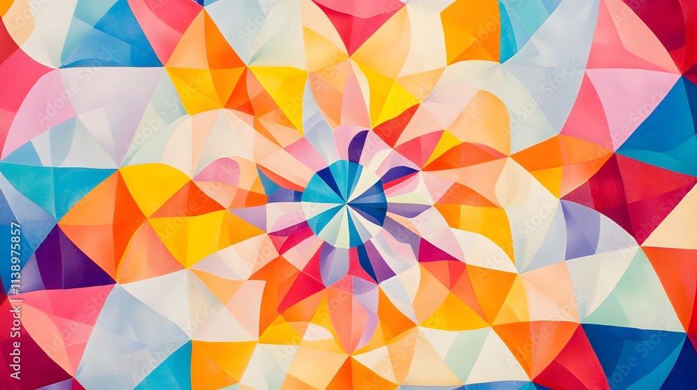 Poster abstract colorful geometric pattern design