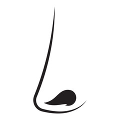 Nose icon, silhouette human nose vector. vector illustration.