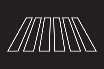 Zebra crossing icon, people walking and crossing Vector illustration.