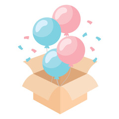 Obraz premium gender reveal surprise box