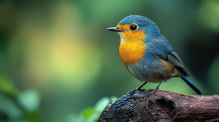 a bird on a log